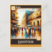 Carte Postale Khartoum, Soudan | Peinture Vintage (Devant)