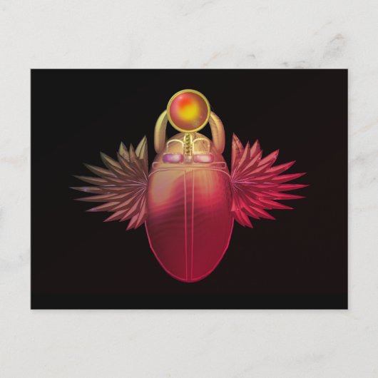 Carte Postale Kherpi Dieu du soleil levant, scarabée. (Devant)