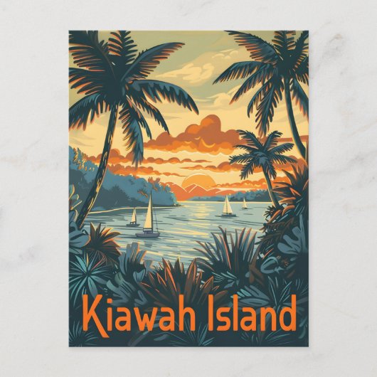 Carte Postale Kiawah Island Vintage (Devant)