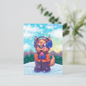 Carte postale Kiba's Snowy Day (Debout devant)