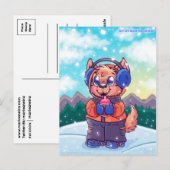 Carte postale Kiba's Snowy Day (Devant / Derrière)