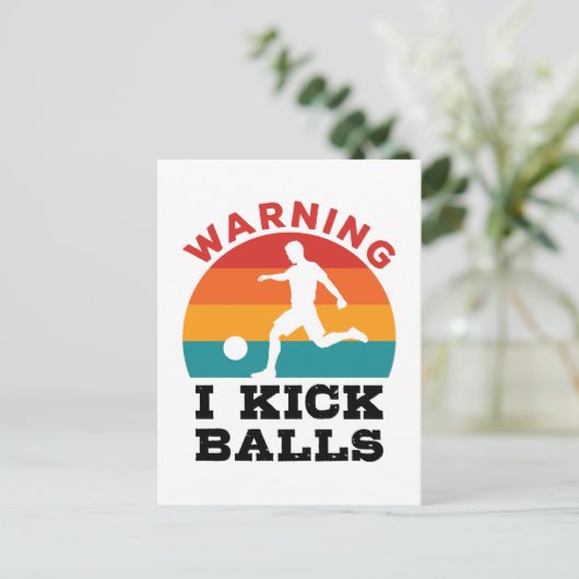 Carte Postale Kickball Warning (Debout devant)