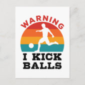 Carte Postale Kickball Warning (Devant)