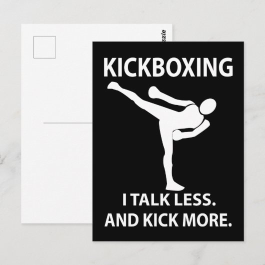 Carte Postale Kickboxing Fighter Kickboxer Kickboxer (Devant / Derrière)