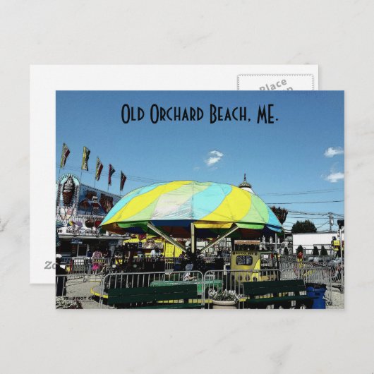 Carte Postale Kiddes Voiture et Camion Parc d'attractions Ride (Devant / Derrière)