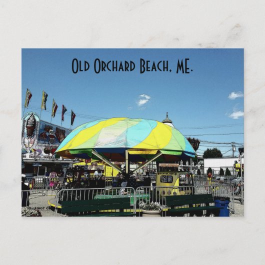 Carte Postale Kiddes Voiture et Camion Parc d'attractions Ride (Devant)