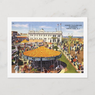 Carte Postale Kiddies Playland, Asbury Park, New Jersey Vintage
