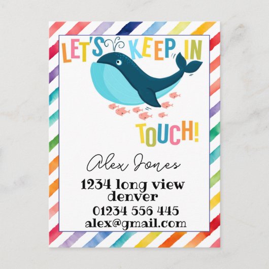 Carte Postale KIds restez en contact KIT (Devant)