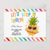 Carte Postale KIds restez en contact KIT Carré Sticker Favoriser (Devant)