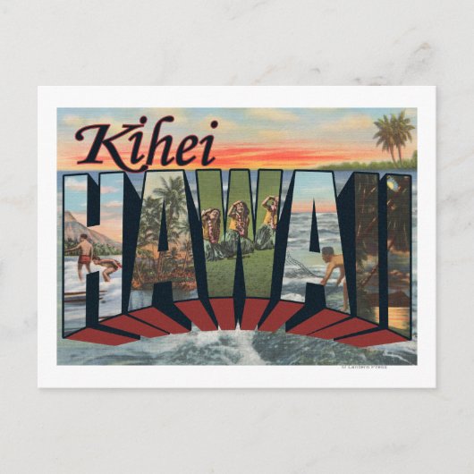 Carte Postale Kihei, HawaiiGrandes lettres ScènesKihei, HI (Devant)