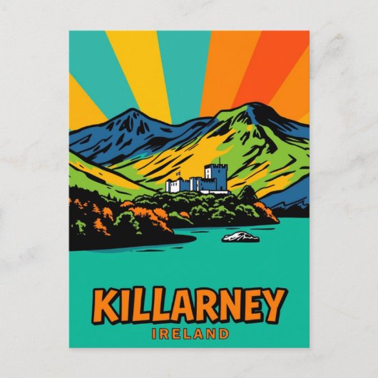 Carte Postale Killarney, Irlande Lake Art Travel (Devant)