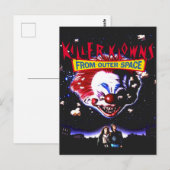 Carte Postale Killer Klowns Clowns From Outer Space Movie Horror (Devant / Derrière)