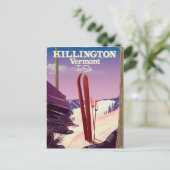 Carte Postale Killington, Vermont Ski imprimé voyage. (Debout devant)