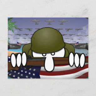 Carte postale Kilroy de la Seconde Guerre mondiale
