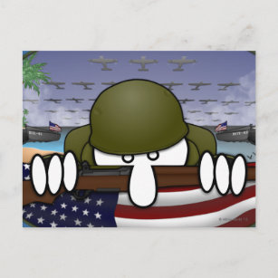 Carte postale Kilroy de la Seconde Guerre mondiale