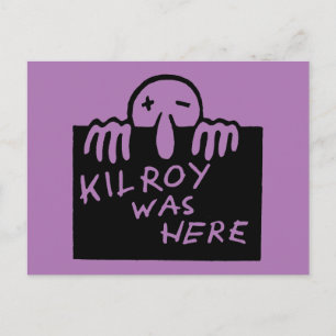 Carte Postale Kilroy Était Là.
