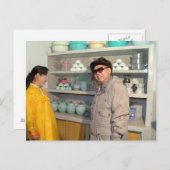 Carte Postale Kim Jong-il, Corée du Nord (Devant / Derrière)