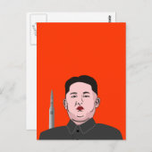 Carte Postale Kim Jong-un et missile nucléaire (Devant / Derrière)
