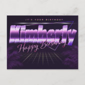 Carte Postale Kimberly Name Prénom lila Date de naissance de la (Devant)
