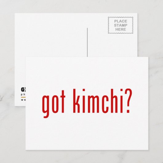 Carte Postale Kimchi ? (Devant / Derrière)