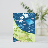 Carte Postale Kimono bleu (Debout devant)