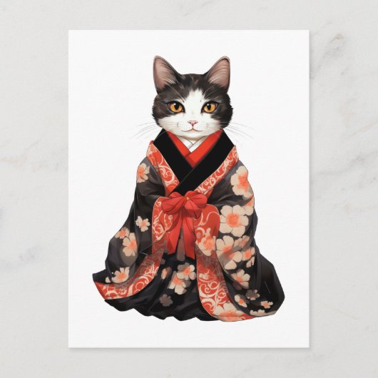Carte Postale Kimono Cat (Devant)