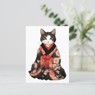 Carte Postale Kimono Cat