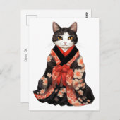 Carte Postale Kimono Cat (Devant / Derrière)