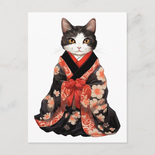 Carte Postale Kimono Cat (Devant)