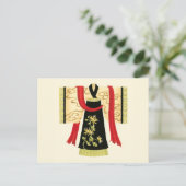 Carte Postale Kimono japonais traditionnel avec l'impression (Debout devant)