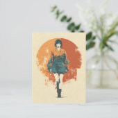 Carte Postale Kimono woman vintage (Debout devant)