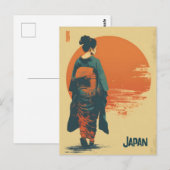 Carte Postale Kimono woman vintage (Devant / Derrière)