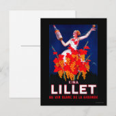 Carte Postale Kina Lillet Poster Vintage Europe (Devant / Derrière)