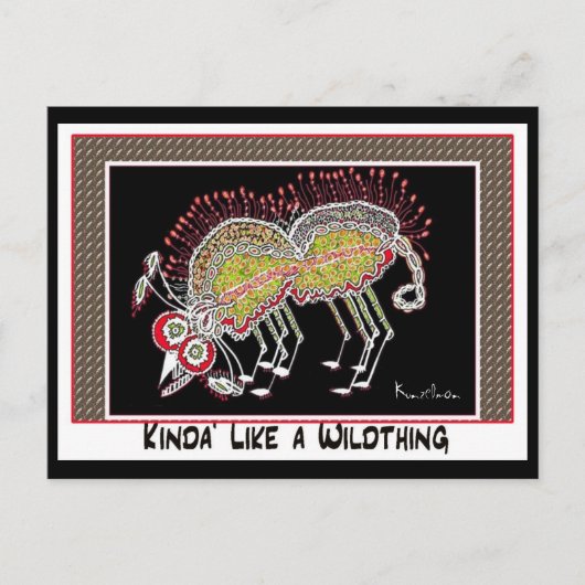 Carte Postale "KINDA" COMME UN SAUVAGE"commerce de collection (Devant)