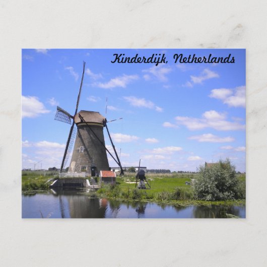 Carte Postale Kinderdijk Holland (Devant)