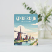 Carte Postale Kinderdijk Pays-Bas (Debout devant)