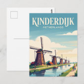 Carte Postale Kinderdijk Pays-Bas (Devant / Derrière)