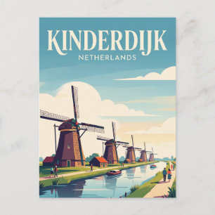 Carte Postale Kinderdijk Pays-Bas