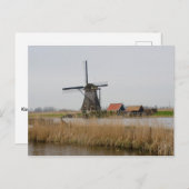Carte Postale Kinderdijk Windmill Hollande (Devant / Derrière)
