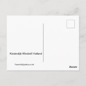 Carte Postale Kinderdijk Windmill Hollande (Dos)