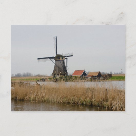 Carte Postale Kinderdijk Windmill Hollande (Devant)