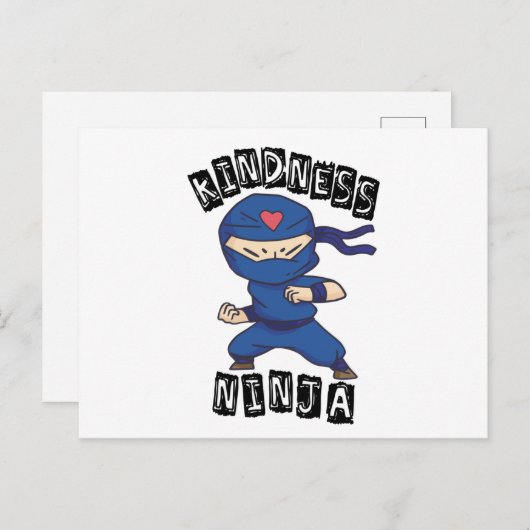 Carte Postale Kindness Ninja (Devant / Derrière)