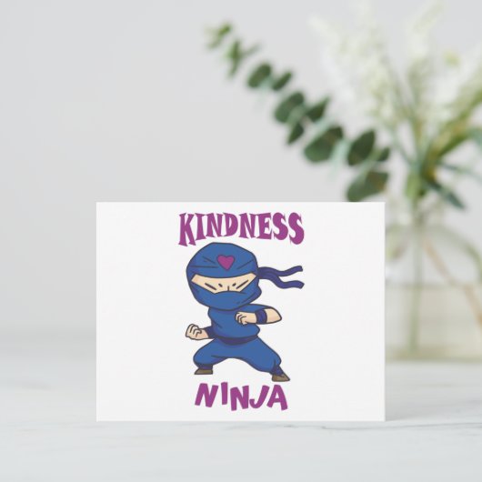 Carte Postale Kindness Ninja (Debout devant)