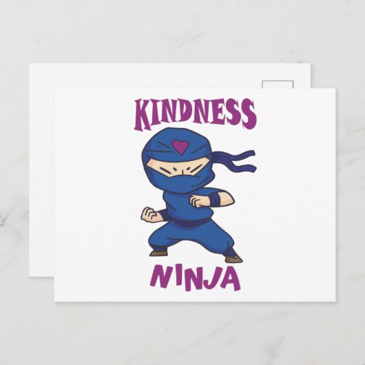 Carte Postale Kindness Ninja (Devant / Derrière)
