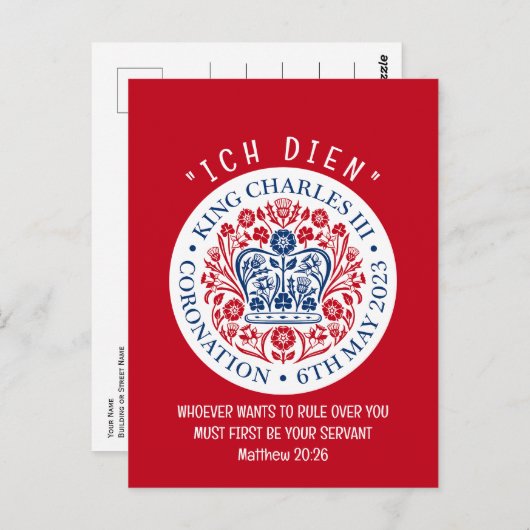 Carte Postale KING CHARLES III Coronation (Devant / Derrière)