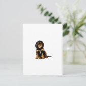 Carte Postale King Charles Spaniel Noir & Tan (Debout devant)