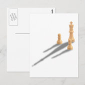 Carte Postale King et deux pions (Devant / Derrière)