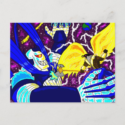 Carte postale King Falcon vs Maniac (Devant)