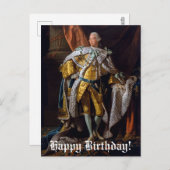Carte Postale King George III par Allan Ramsay Joyeux anniversai (Devant / Derrière)