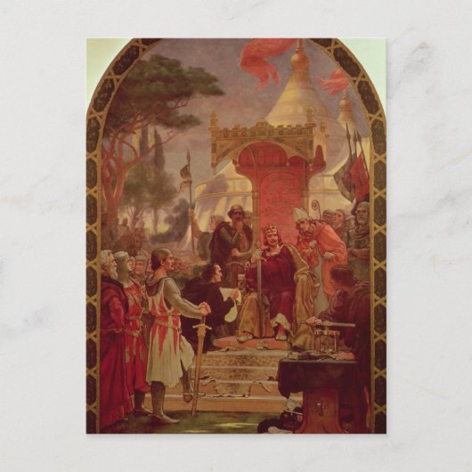 Carte Postale King John Granting the Magna Carta en 1215, 1900 (Devant)